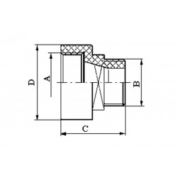 Přechod 1 1/4" /1" (plast) 